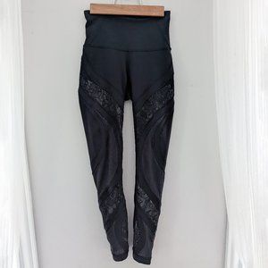 FLAW lululemon lace mesh align legging size 2 with 28" inseam black